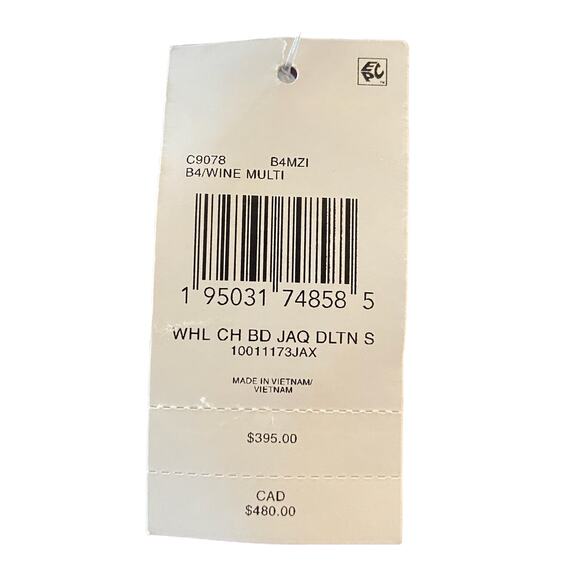 Coach Jacquard Dalton 31 Shoulder Bag Handbag Purse Coach Badge Brass/Wine Multi - Picture 13 of 13